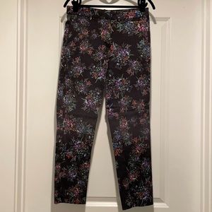 Black floral designed pants from H&M